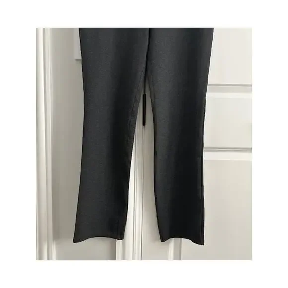Quince Ultra-Stretch Ponte Straight Leg Pants Charcoal Large Tall 30" Inseam - Picture 5 of 11